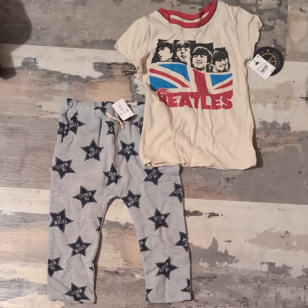 NWT The Beatles Kids T-Shirt and Pants Set